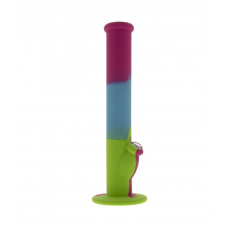 Bong en Silicone L Bleu et Rose et Vert 36cm