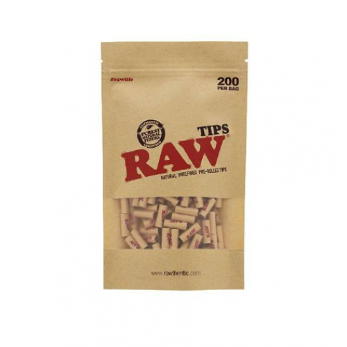 Buy Raw Prerolled Unrefined Tips 200 pcs Per Bag