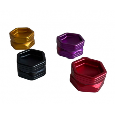 Grinder hexagonal de aluminio 63mm Colores mezclados 2 partes