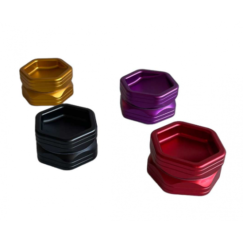 Køb Aluminium Hexagon Grinder 63mm Mixed Colors 2 dele