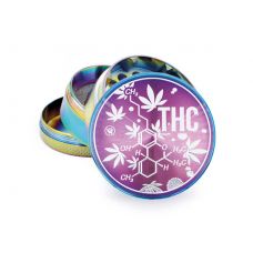 Metal Grinder Icy THC Molecule (50 mm / 4 părți)