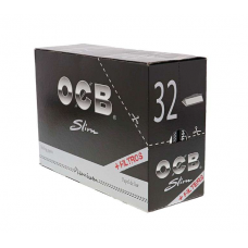 OCB Noir Slim et tips - 32 unités