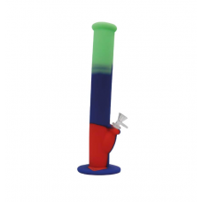 Silikone-bong Grøn, blå og rød 36cm