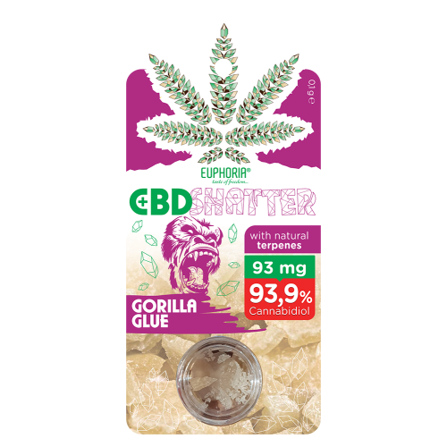 Acheter CBD Shatter Gorilla Glue avec 93mg de CBD