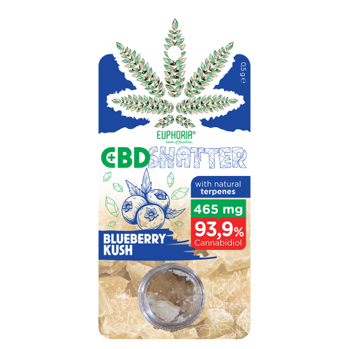 Buy CBD Shatter Blueberry Kush with 465mg CBD